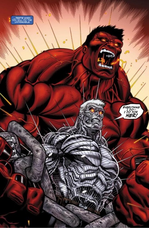 Red Hulk contra Cable en Avengers X-Sanction