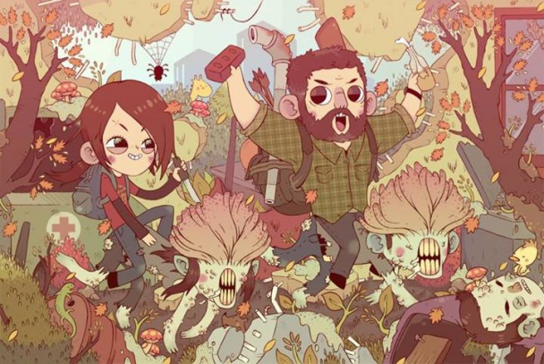 last-of-us-dibujo-joel-y-ellie-divirtiendose