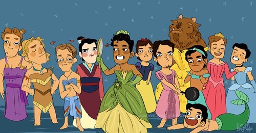 principes-disney-con-la-ropa-de-su-princesa