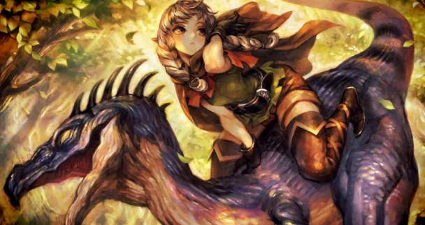 dragons-crown-elfa-cabalgando-un-dinosaurio