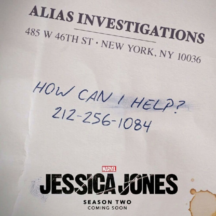 Jessica Jones - tarjeta de visita - temporada 2