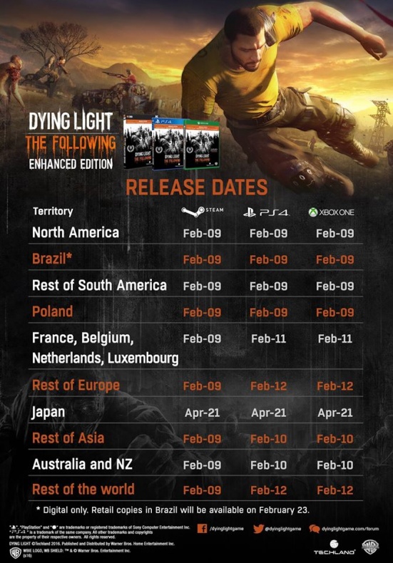 Dying Light fechas lanzamiento