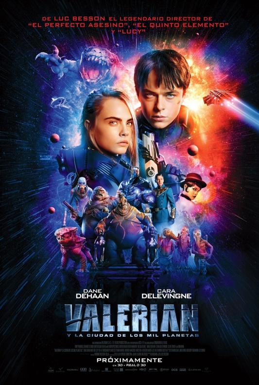 Póster oficial de 'Valerian y la ciudad de los mil planetas'