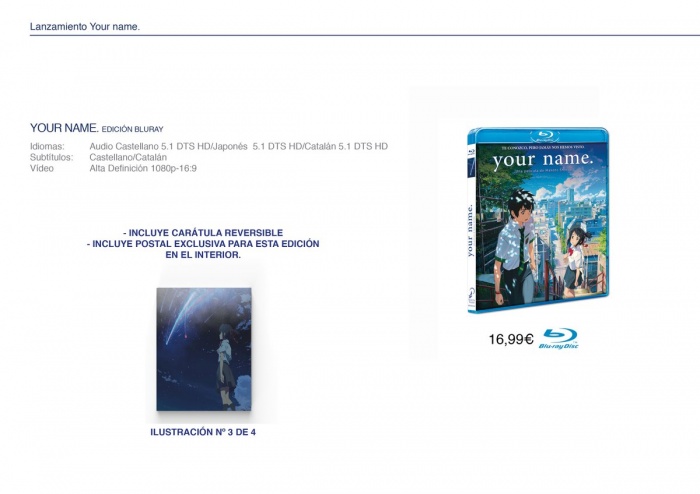 Edición Bluray Your Name Selecta Visión