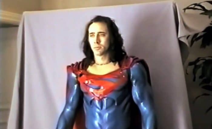 Nicolas Cage en las pruebas de vestuario para Superman Lives! - The Flash