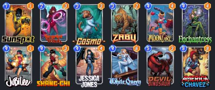 Marvel Snap - Zabu - Juego de cartas de Marvel - Pool 2 - Zabu mazo pool 2