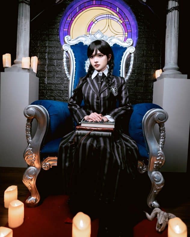 Miércoles Addams - Cosplay de Miércoles - Mingmihoo