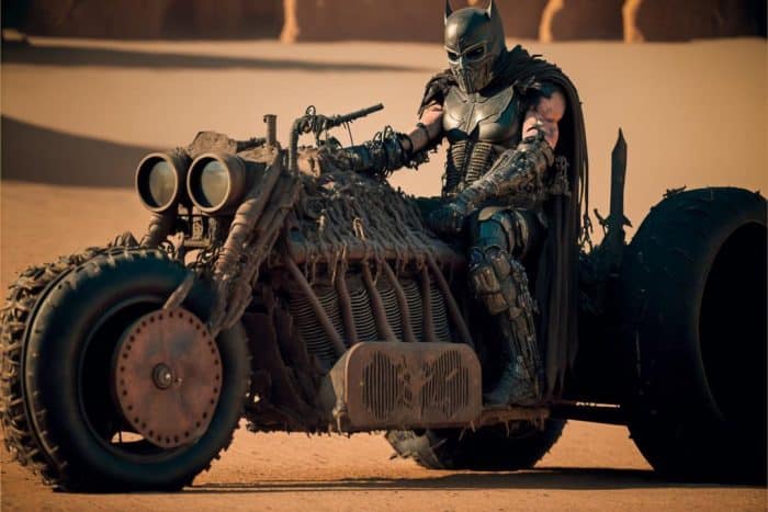 Universo Batman - Batman - Mad Max - Batman Midjourney - DC - Inteligencia Artificial - IA - AI -