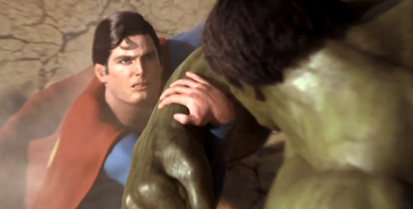 Superman-Hulk -luchando