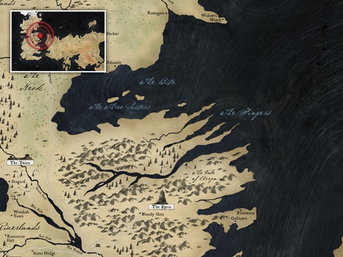 Juego de Tronos - Las Tres Hermanas - mapa