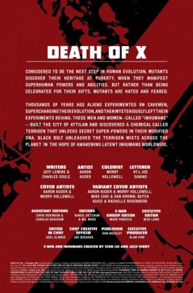 Death of X, Inhumanos, Marvel, X-Men