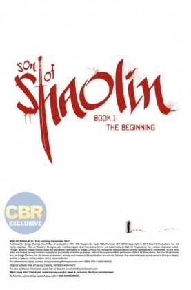 Son of Shaolin, Top Cow Productions