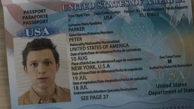 Spider-Man - Lejos de casa - pasaporte