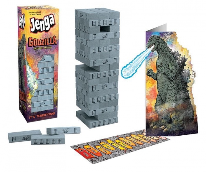 Godzilla, Jenga, Monopoly