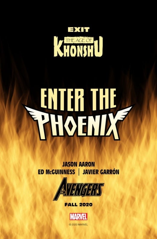 Enter The Phoenix, Jason Aaron, Los Vengadores, Marvel Comics