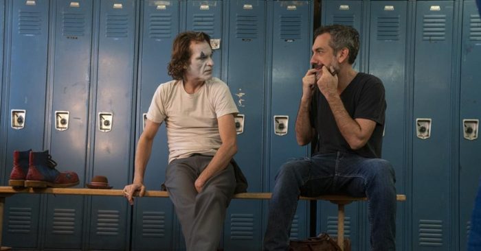 Joaquin Phoenix y Todd Phillips en el rodaje de Joker