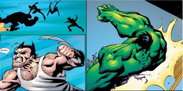 combates de Hulk contra Lobezno