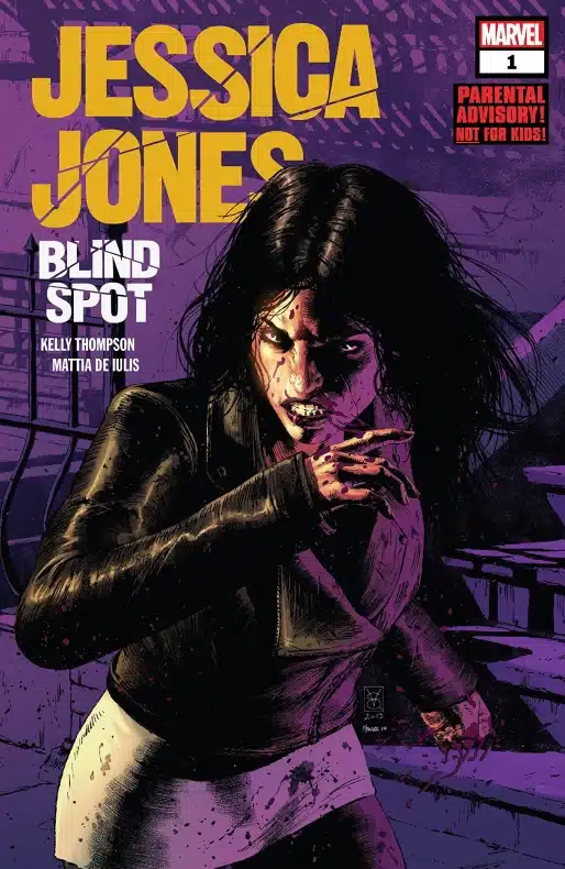 Angulo muerto, Brian Michael Bendis, Jessica Jones, Kelly Thompson, Marcio Takara, Marvel Dark, Mattia de Iluis, Michael Gaydos, Panini Comics