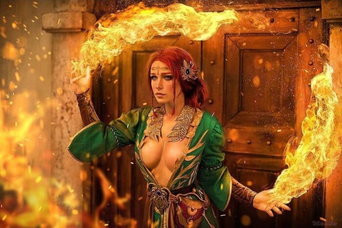 Cosplay de Triss Merigold (The Witcher) por Irina Meier