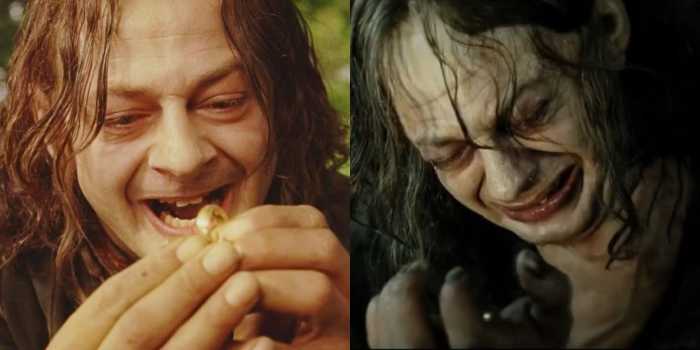 O Senhor dos Anéis - A Sociedade do Anel - .Dúnadan Como fã dos filmes,  quanto tempo você demorou para notar que Gollum e Sméagol foram retratados  com pupilas diferentes?