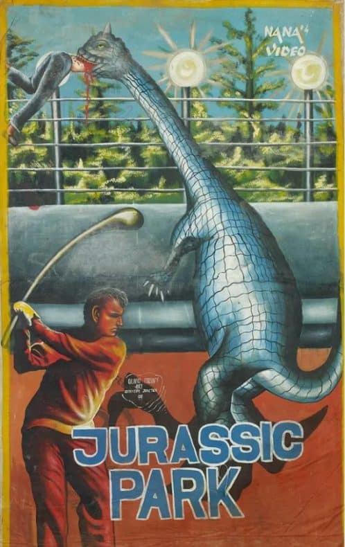 Carteles de cine clásicos africanos Jurassic Park