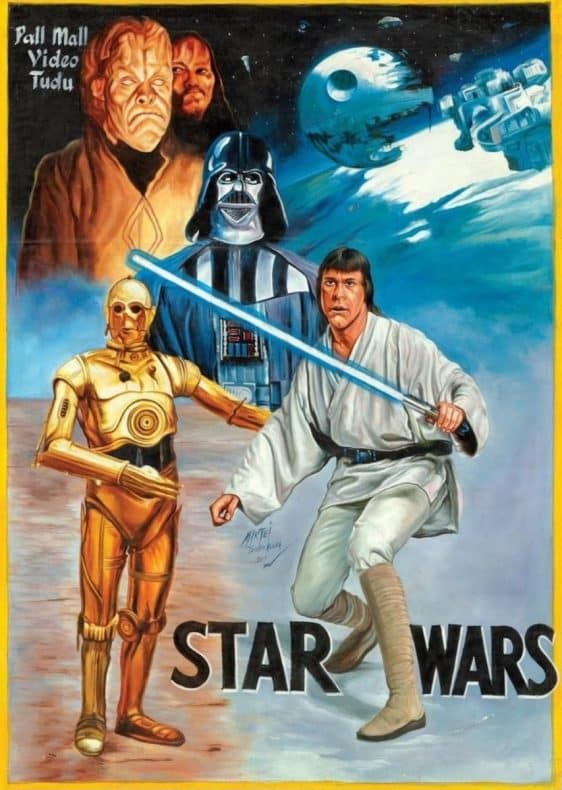 Carteles de cine clásicos africanos Star Wars