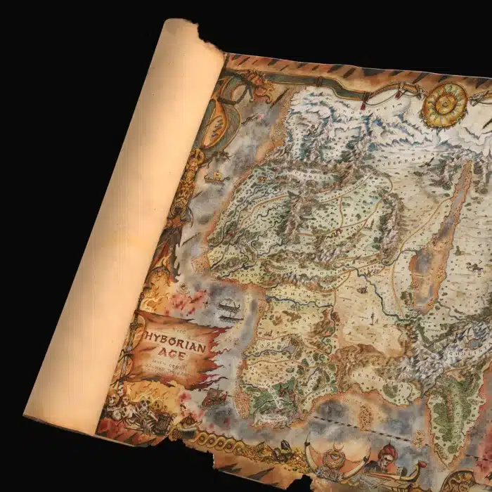 Mapa Era Hyboria Conan, o Bárbaro.