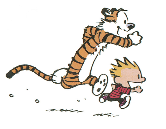 Calvin y Hobbes, Hobbes, tigre de peluche, tira cómica