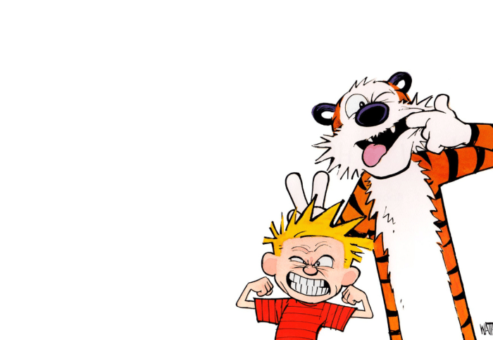 Calvin y Hobbes, Hobbes, tigre de peluche, tira cómica