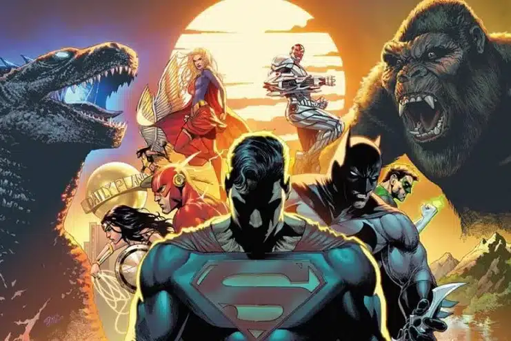 cómic, Godzilla, Justice League, kaiju, Superman