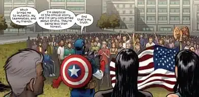 Антимутант Орчис, Речь Капитана Америки, Речь Стива Роджерса, Неизвестные Мстители