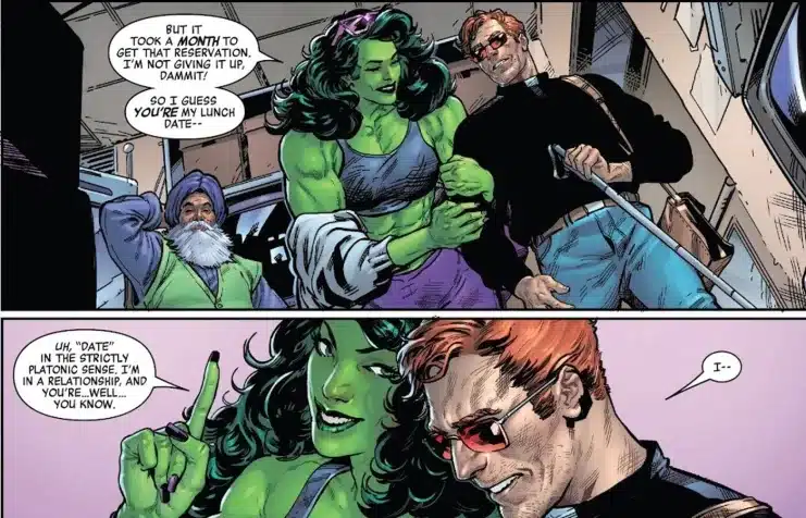 Daredevil #5 , Daredevil and She-Hulk , Marvel Comics , MCU , Romance in Comics