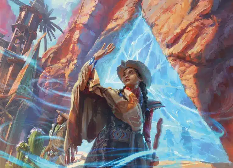 Wizards of the Coast recently invited us to an event where they showed us details about the new Magic: The Gathering expansion.  A surprising revelation came "Thundercrossing Outlaws"