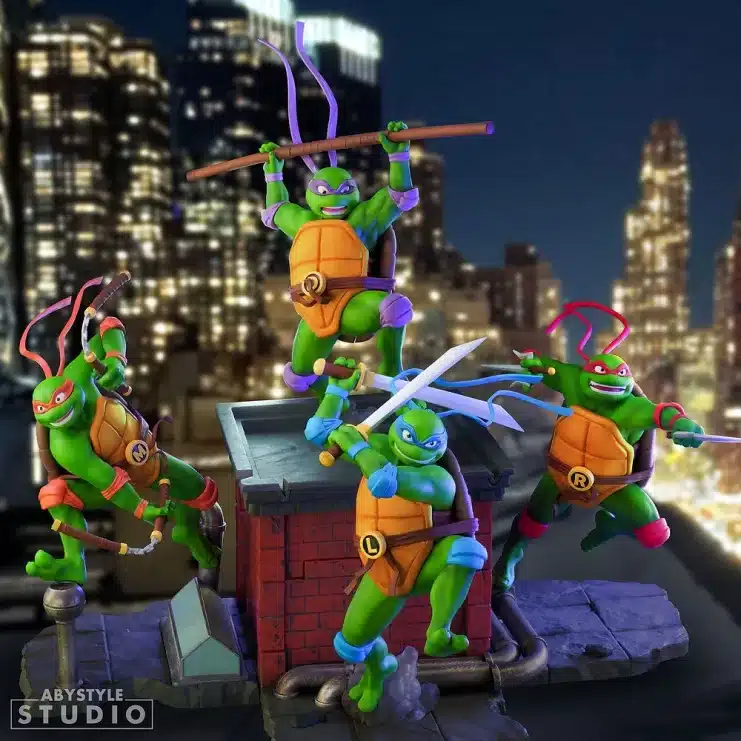 ABYstyle Studio, serie animada de los 80, Teenage Mutant Ninja Turtles: Mutant Mayhem, TMNT figuras de acción, Tortugas Ninja