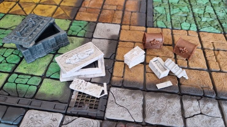 TseuQuest vs Heroquest: escenografía, dados y tokens