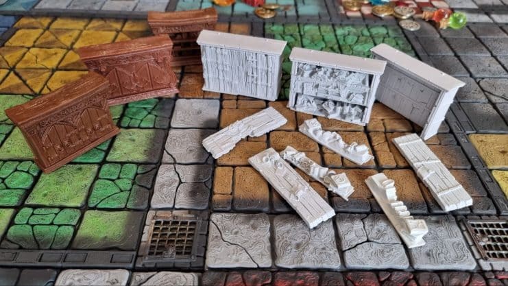 TseuQuest vs Heroquest: escenografía, dados y tokens