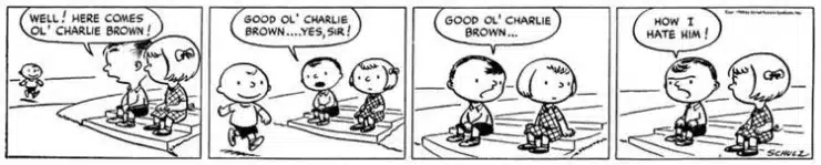 Charles Schulz, Evolución de personajes, Historia de Peanuts, Snoopy y Charlie Brown