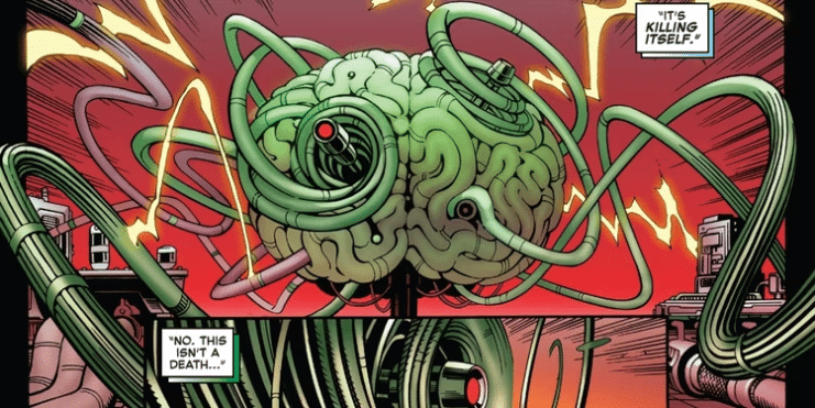 Cerebro Viviente Spider-Man, Modernización de villanos Marvel, Spider-Goblin oscuro, The Amazing Spider-Man #50, Transformación del Cerebro Viviente