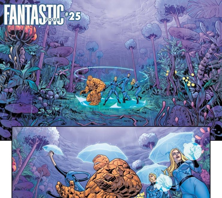 aventura planetaria Cuatro Fantásticos, Cuatro Fantásticos #25, Doctor Doom Hechicero Supremo, Johnny Storm alienígena