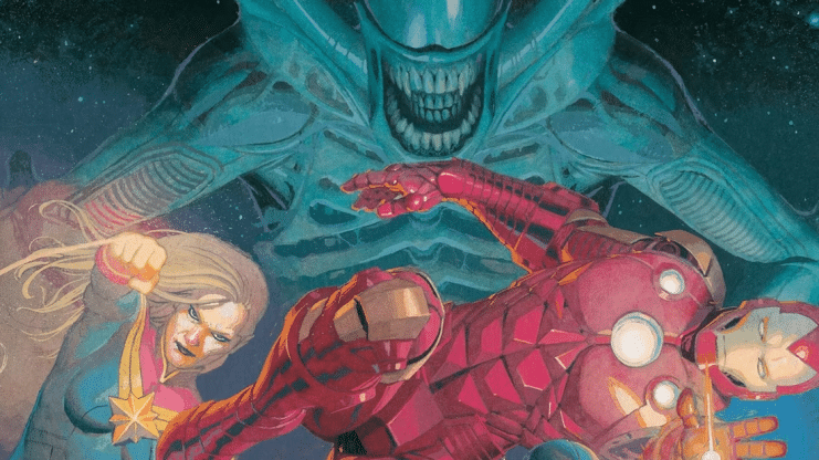 Aliens vs. Avengers, invasión Xenomorfo, Jonathan Hickman, Marvel crossover, Valeria Richards