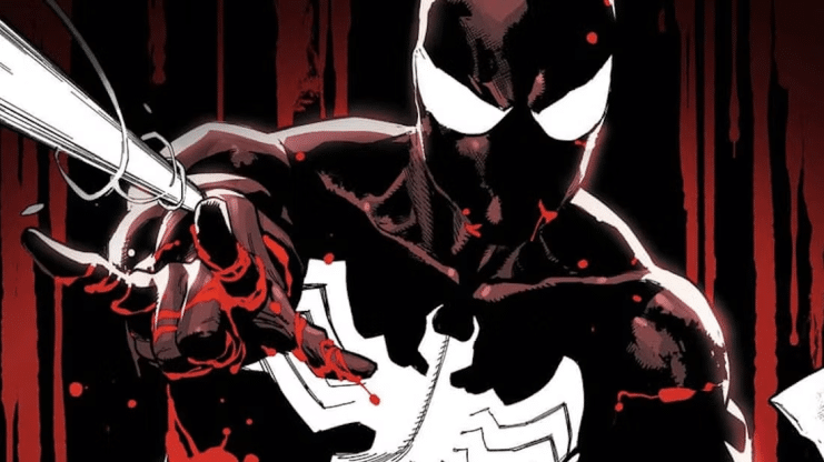 nuevo traje Spider-Man, Peter Parker simbionte, Spider-man, Spider-Man traje negro, Spider-Man Venom reunión, Venom War Marvel