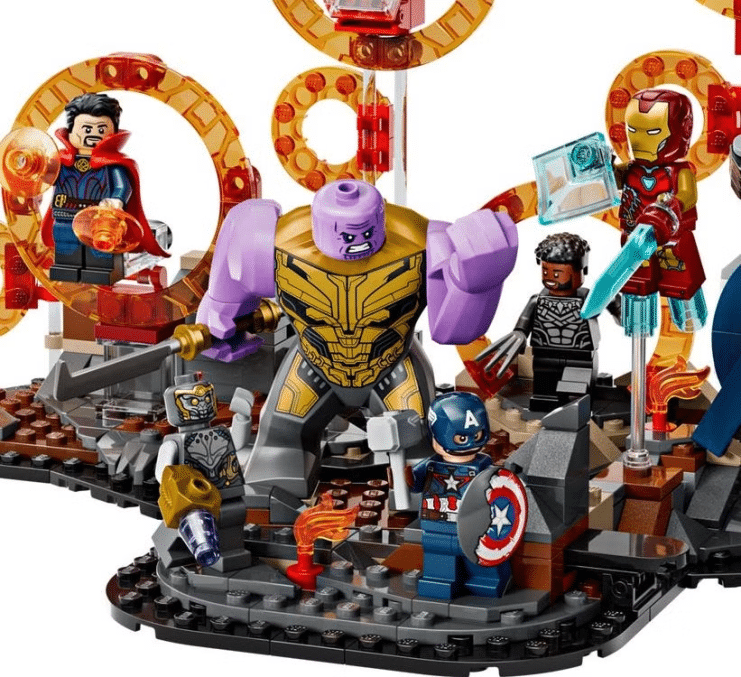 LEGO Avengers Endgame, minifiguras de Avengers, set de batalla final Marvel, Thanos vs Vengadores LEGO